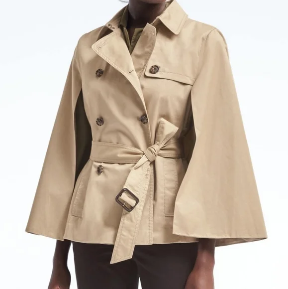 Banana Republic Water Resistant Trench Cape, SP - Picture 1 of 10